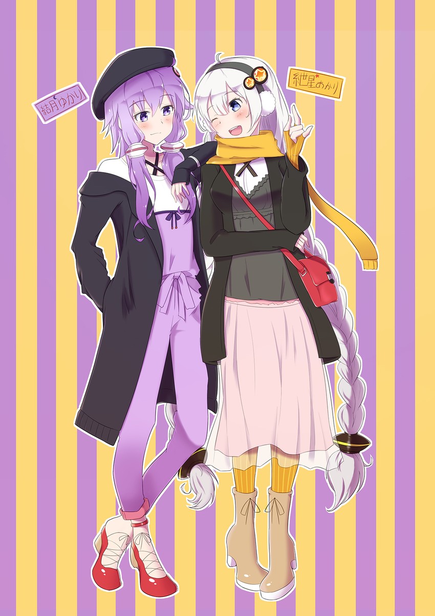 yuzuki yukari and kizuna akari (vocaloid and 1 more) drawn by minazuki_no_hanayome