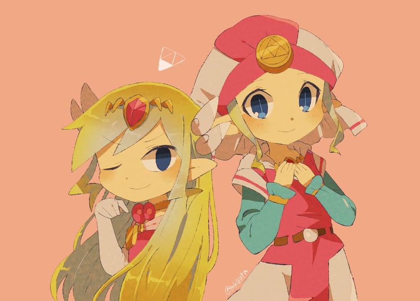 princess zelda, toon zelda, and young zelda (the legend of zelda and 3 more) drawn by tokuura