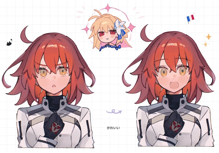 fujimaru ritsuka, arcueid brunestud, and archetype earth (fate and 2 more) drawn by uxco0
