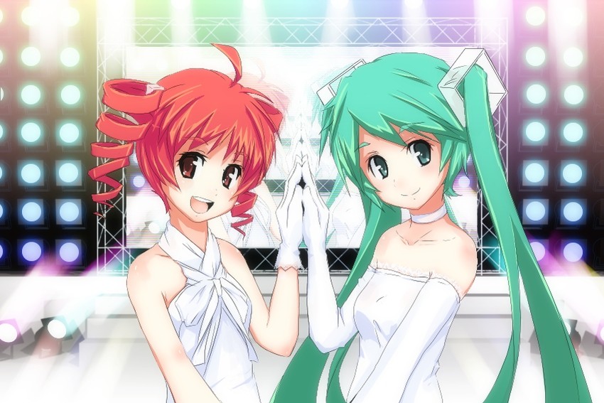 hatsune miku and kasane teto (vocaloid and 1 more) drawn by ycums