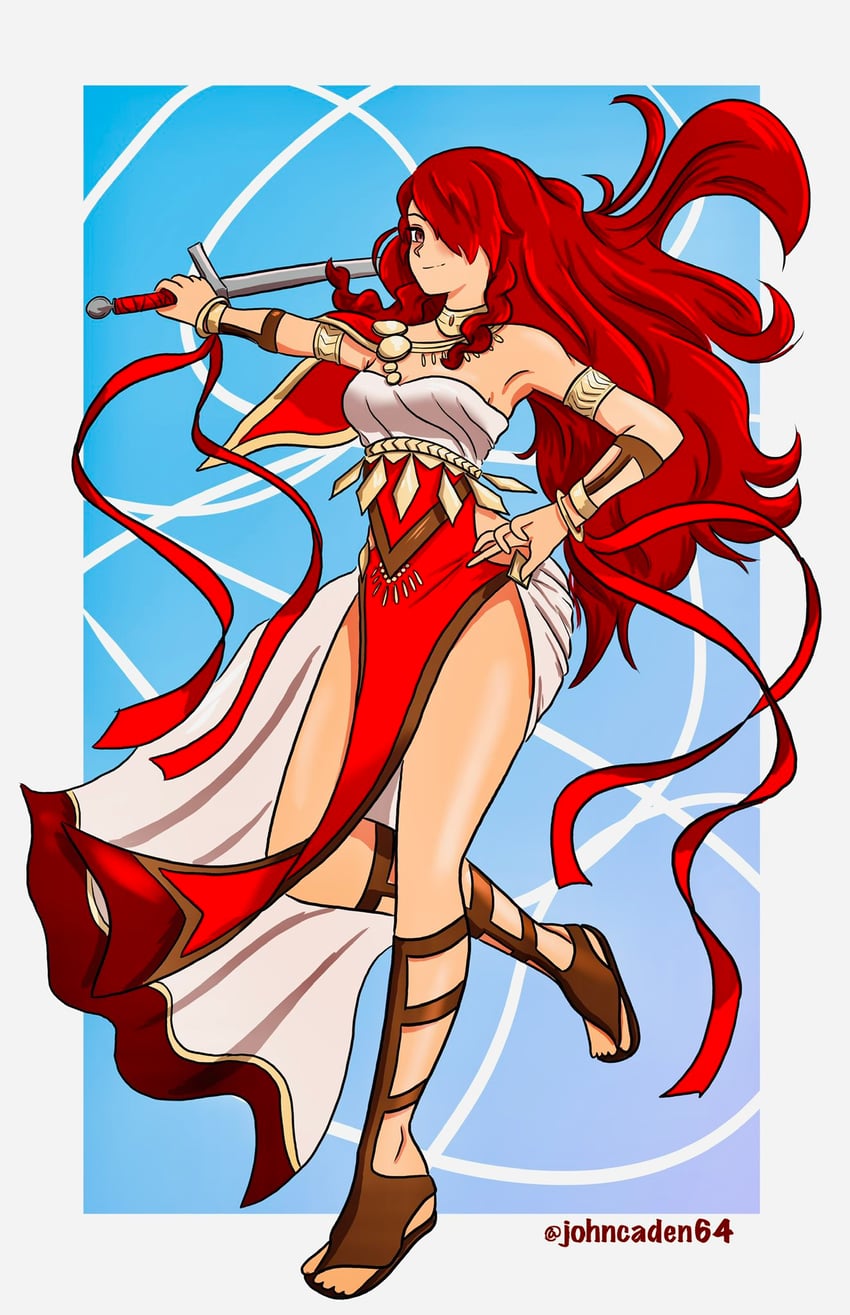 kirijou mitsuru (fire emblem and 4 more) drawn by johncaden