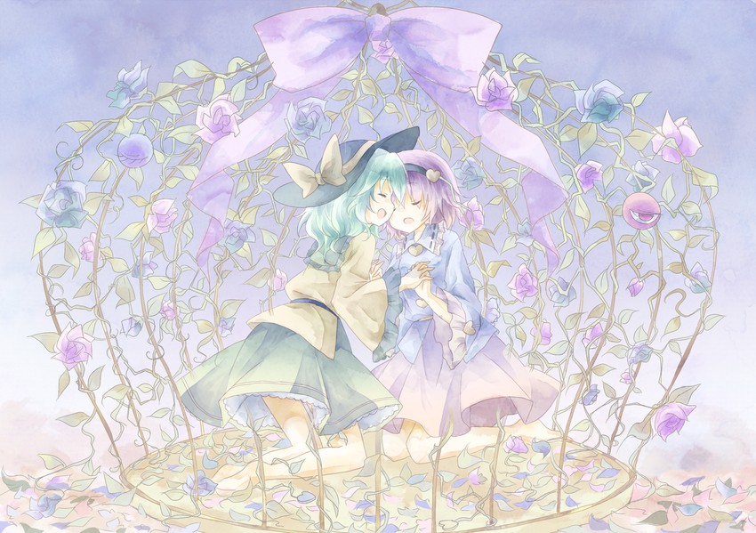 komeiji koishi and komeiji satori (touhou) drawn by hinase_kaguya