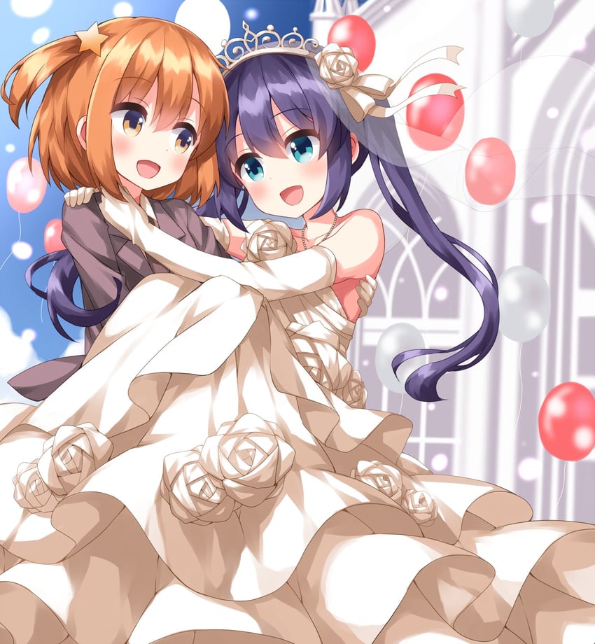 manaka ao and konohata mira (koisuru asteroid) drawn by ruu_(tksymkw)