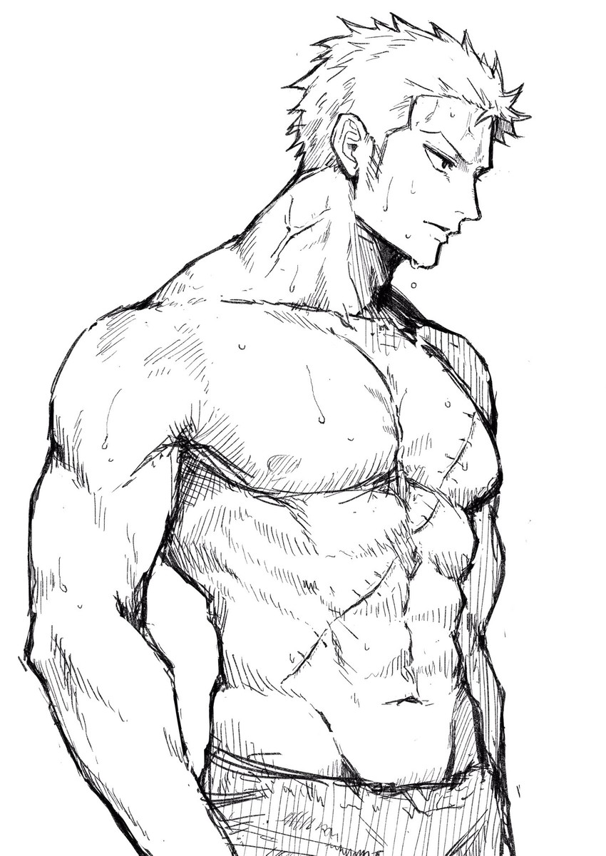 roronoa zoro (one piece) drawn by sorase_(srsrs_000)