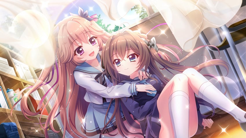shikimiya aone and haeno akari (re:stage!) drawn by izumi_tsubasu