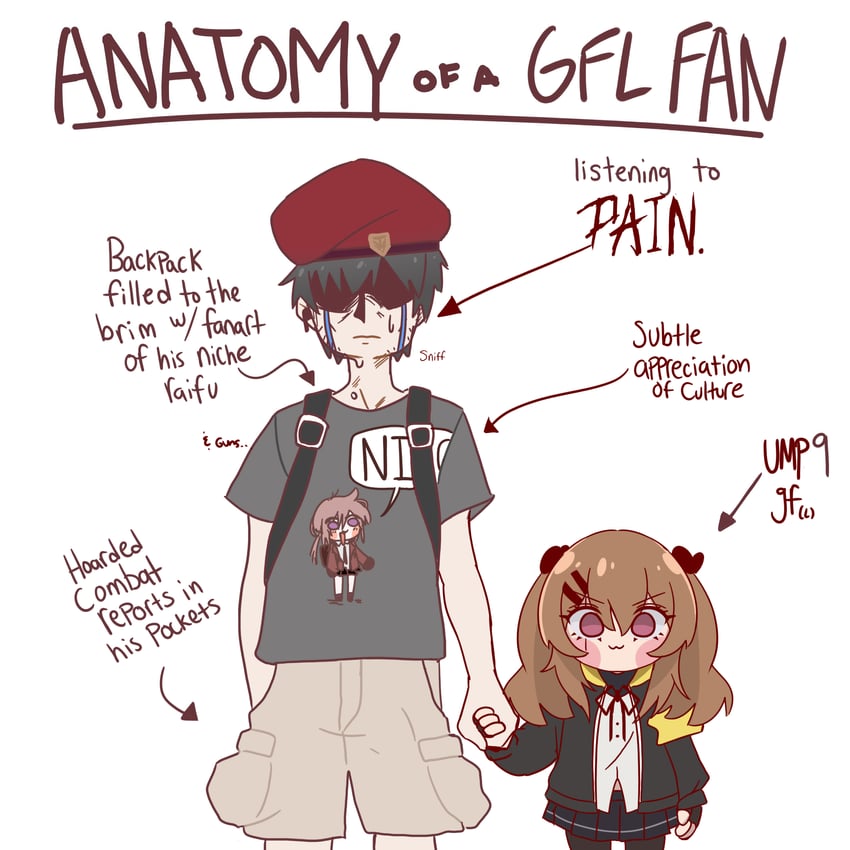 ump9, commander, and m200 (girls' frontline) drawn by smart_oval
