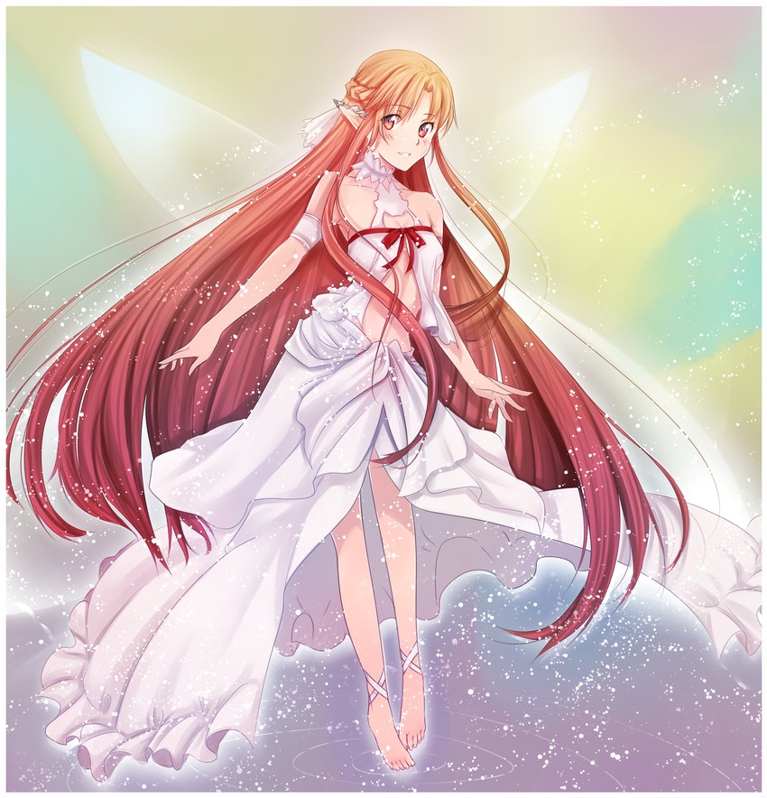 asuna and titania (sword art online) drawn by tusia