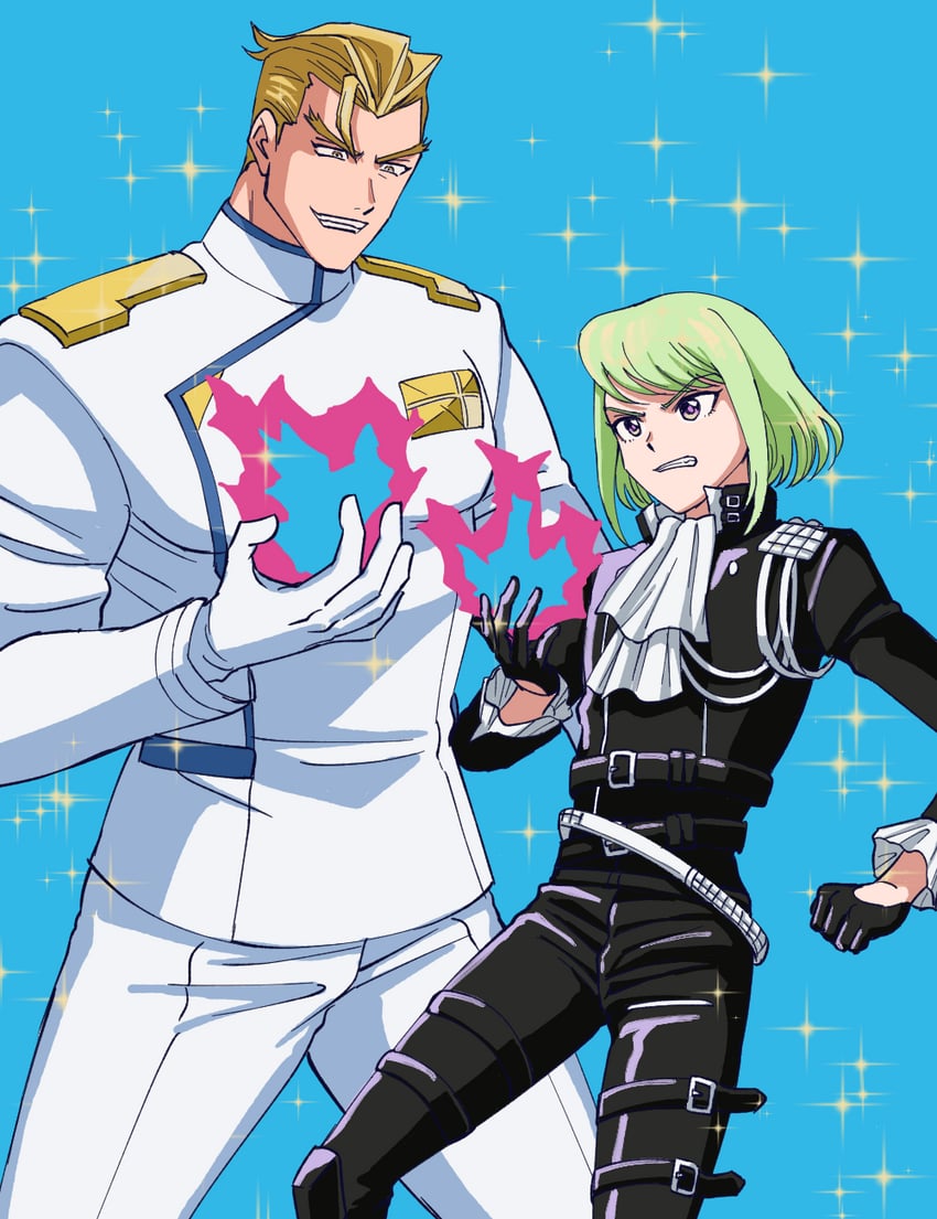 lio fotia and kray foresight (promare) drawn by hage_tashuumi