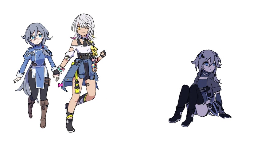 fu hua and carole peppers (honkai and 1 more) drawn by macaroni_0101