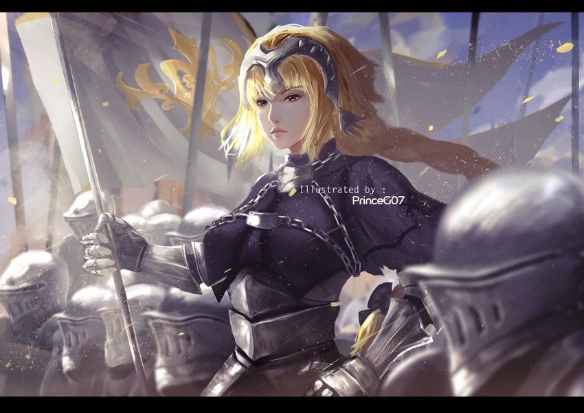 jeanne d'arc (fate and 2 more) drawn by princeg07