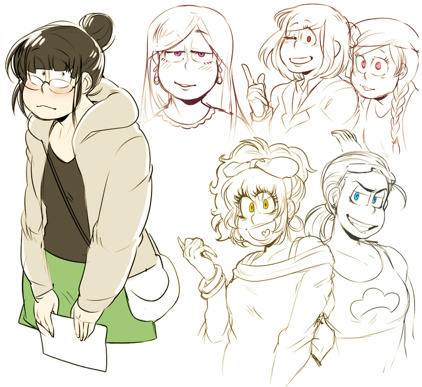 jyushiko, ichiko, todoko, choroko, karako, and 1 more (osomatsu and 1 more) drawn by nyaph
