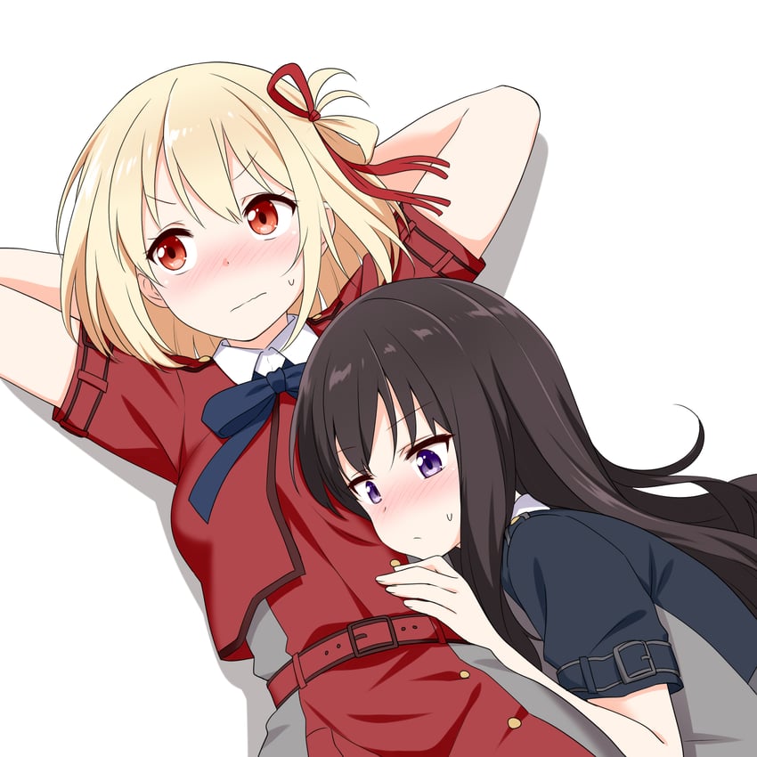 nishikigi chisato and inoue takina (lycoris recoil) drawn by felutiahime