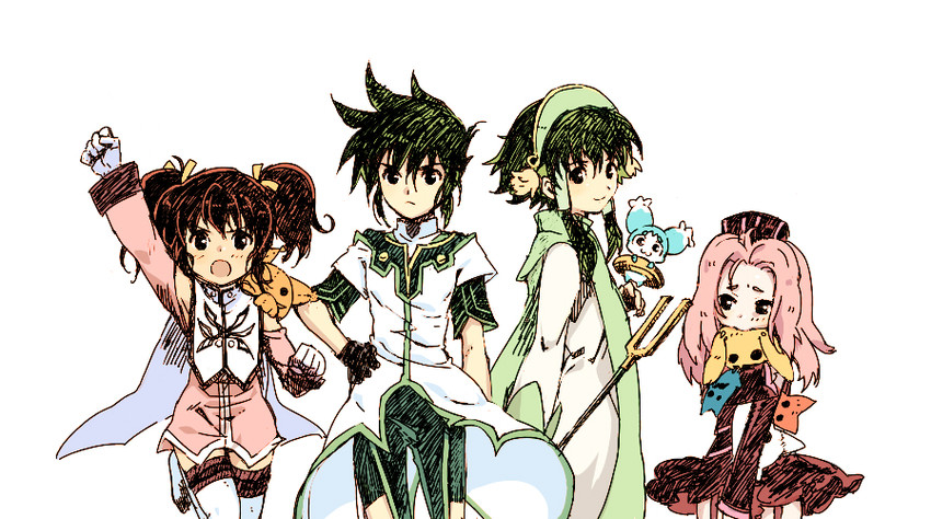 anise tatlin, tokunaga, ion, arietta, and sync (tales of and 1 more) drawn by misada