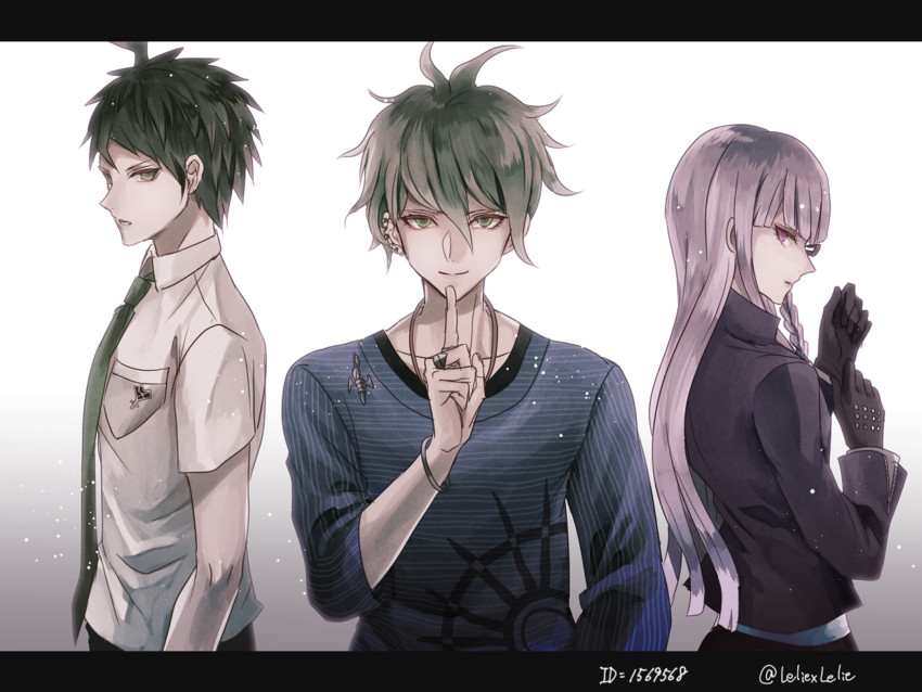 hinata hajime, kirigiri kyoko, and amami rantaro (danganronpa and 3 more) drawn by z-epto_(chat-noir86)