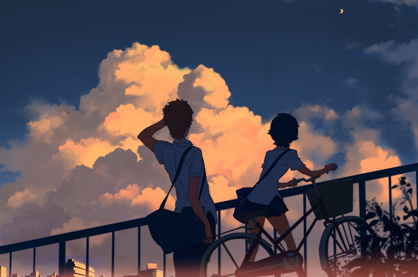 konno makoto and mamiya chiaki (toki wo kakeru shoujo) drawn by haruo_(clownberry)