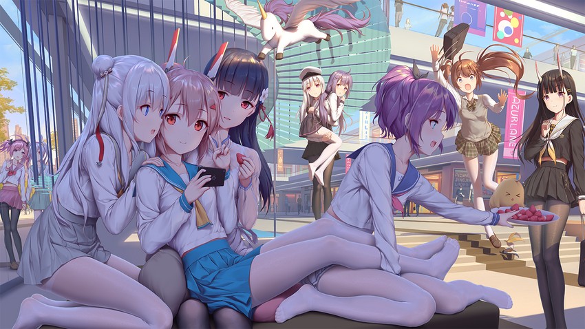 manjuu, unicorn, ayanami, laffey, enterprise, and 8 more (azur lane) drawn by himitsu_(hi_mi_tsu_2)