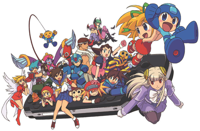 morrigan aensland, lilith, zero, roll, kasugano sakura, and 12 more (street fighter and 8 more)