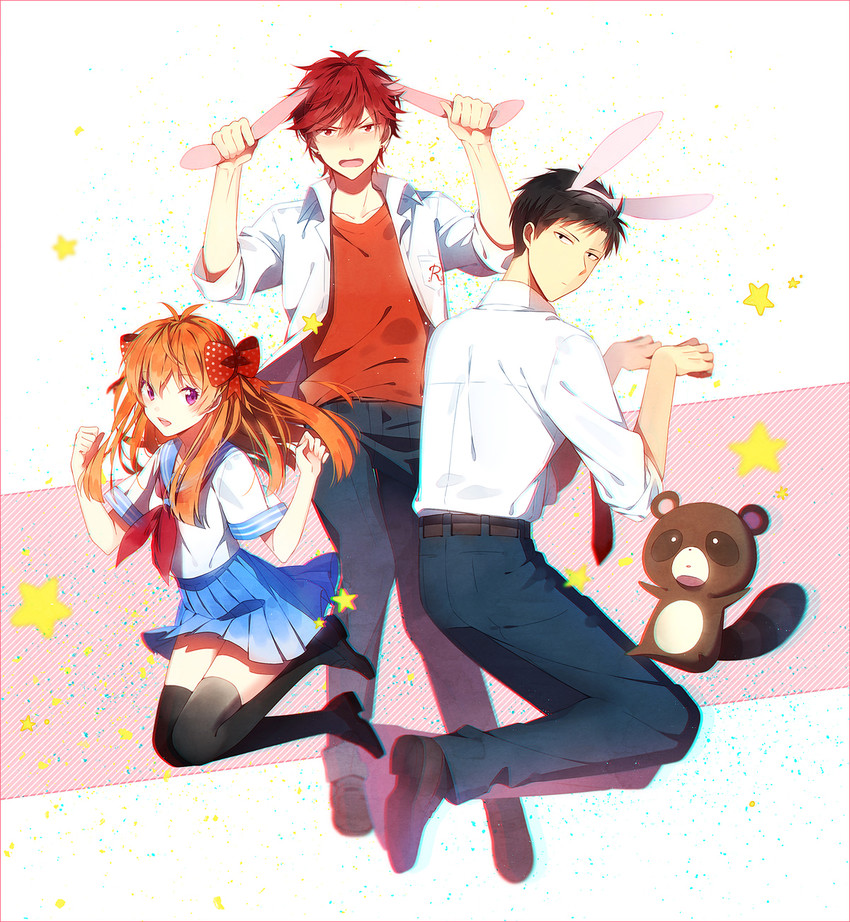 sakura chiyo, nozaki umetarou, and mikoshiba mikoto (gekkan shoujo nozaki-kun) drawn by hakusai_(tiahszld)