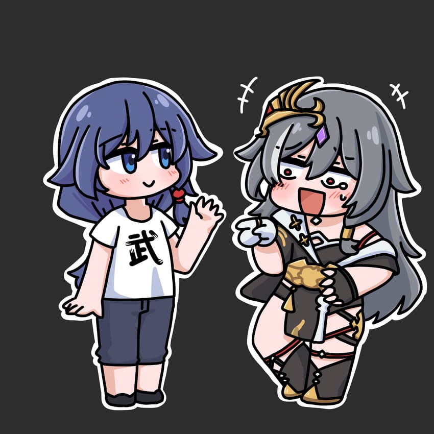 fu hua and herrscher of sentience (honkai and 1 more) drawn by mokkyo_(motkyo)