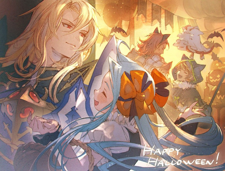 gran, lyria, vyrn, percival, aglovale, and 1 more (granblue fantasy)