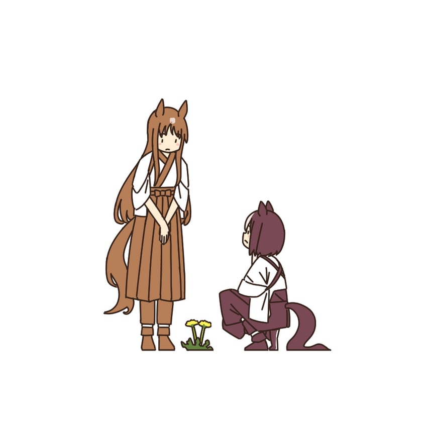 special week and grass wonder (umamusume) drawn by kashinoki_(koaaski)