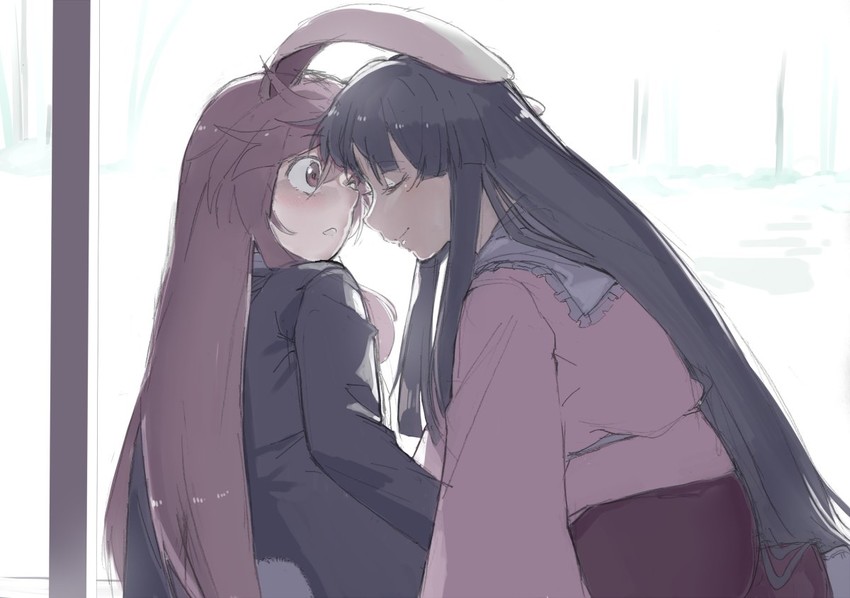 reisen udongein inaba and houraisan kaguya (touhou) drawn by nurupo_(abooon)