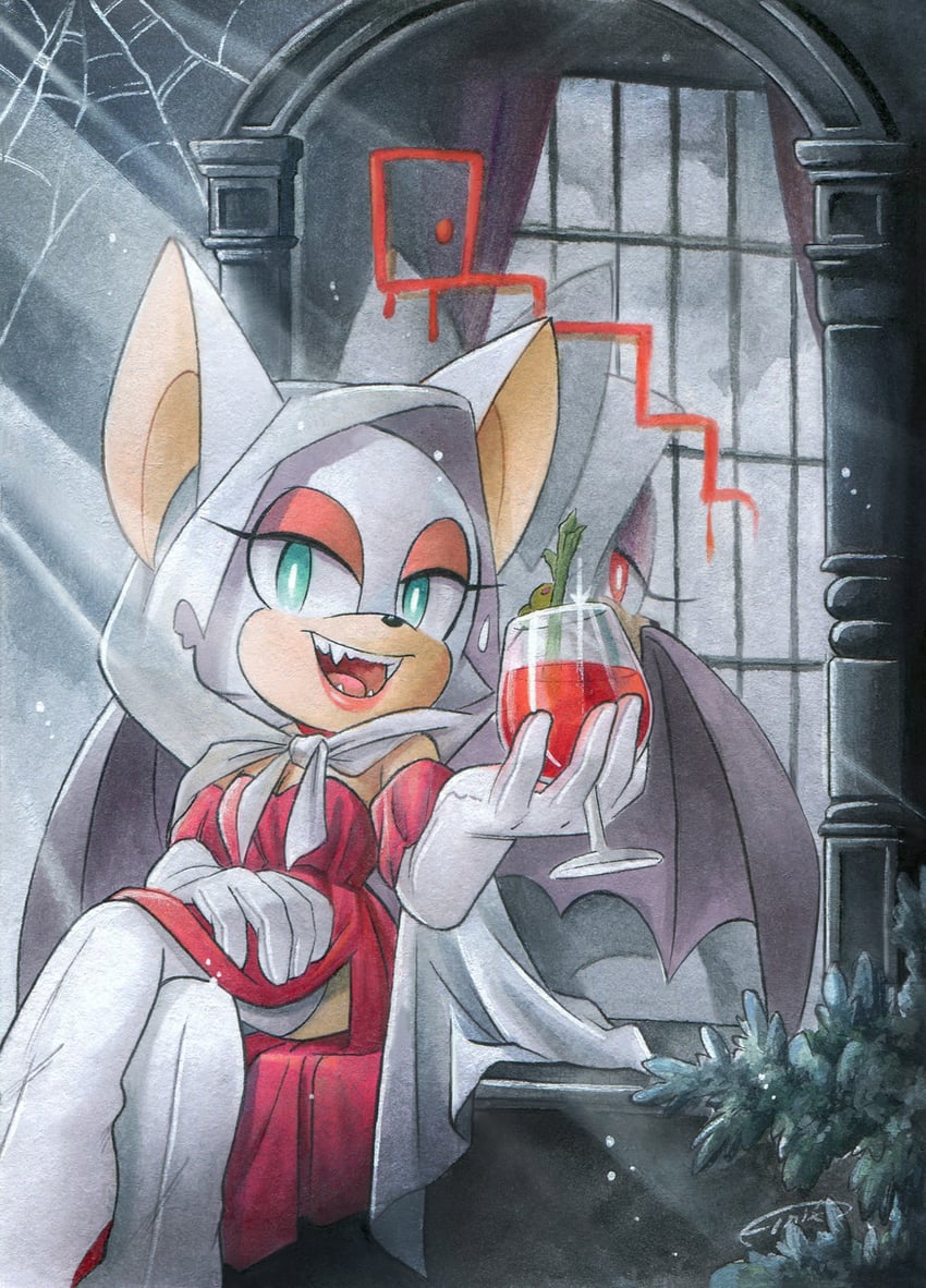 rouge the bat (sonic) drawn by finik