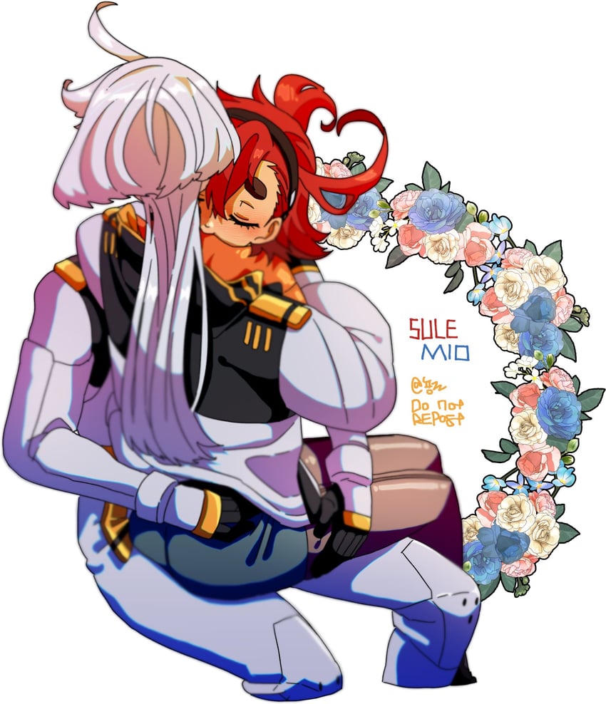 suletta mercury and miorine rembran (gundam and 1 more) drawn by nyong-choi