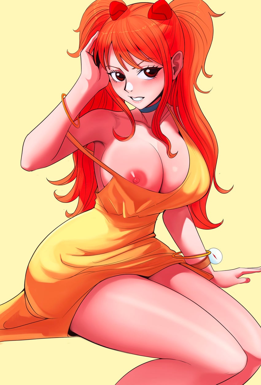 souryuu asuka langley and nami (one piece and 1 more) drawn by coolb_art