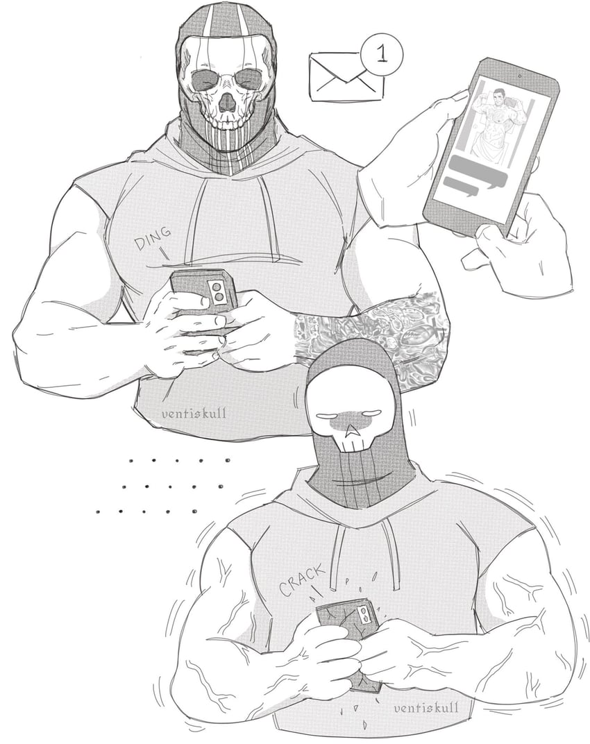 ghost and soap (call of duty and 1 more) drawn by ives_navarro
