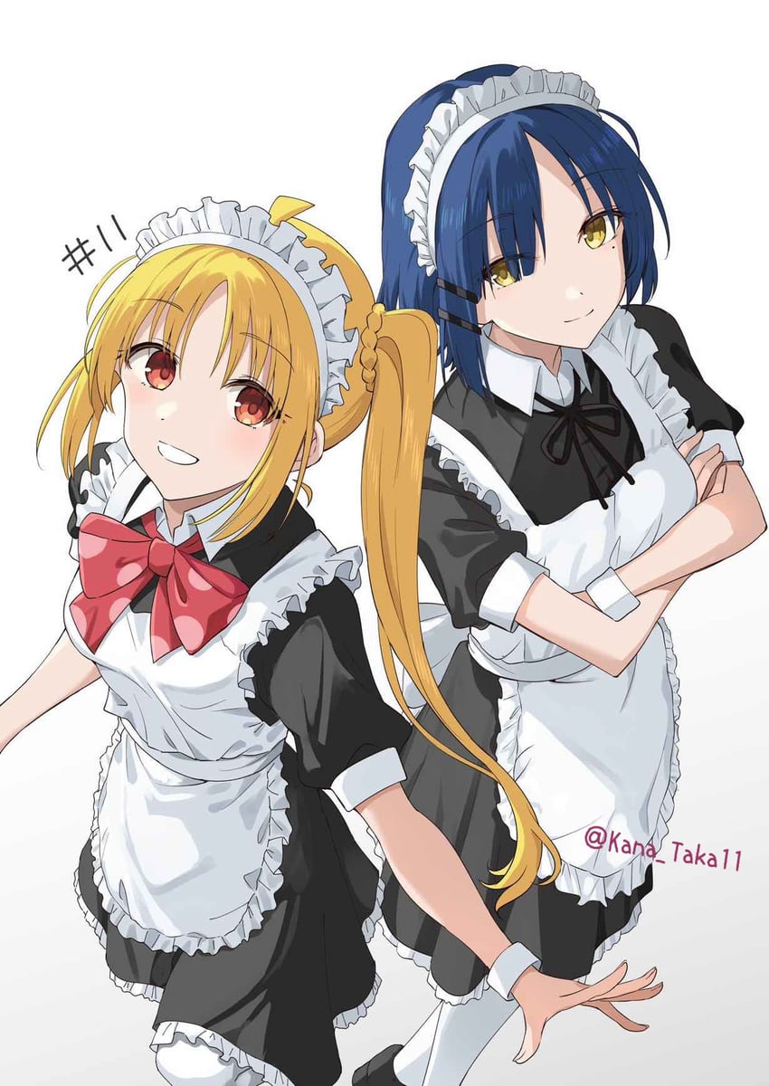 ijichi nijika and yamada ryo (bocchi the rock!) drawn by kanaria_hisagi