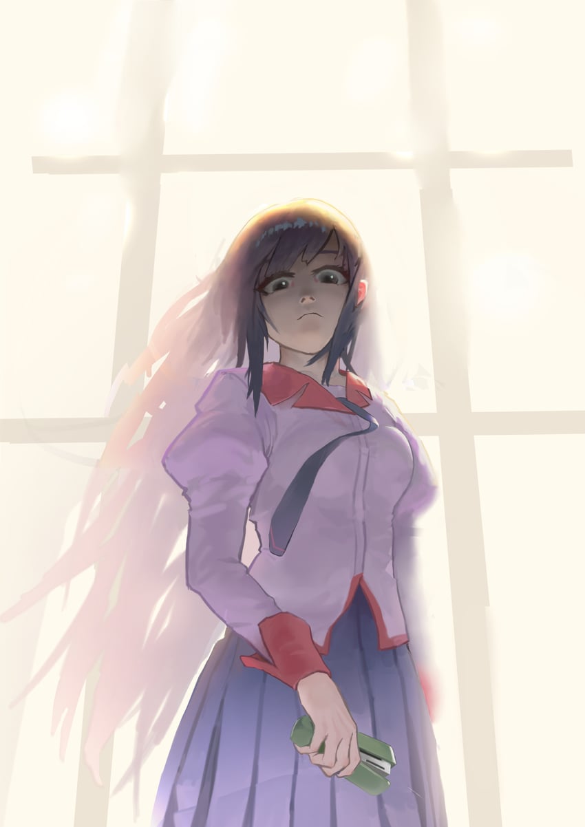 senjougahara hitagi (monogatari and 1 more) drawn by guang_mu