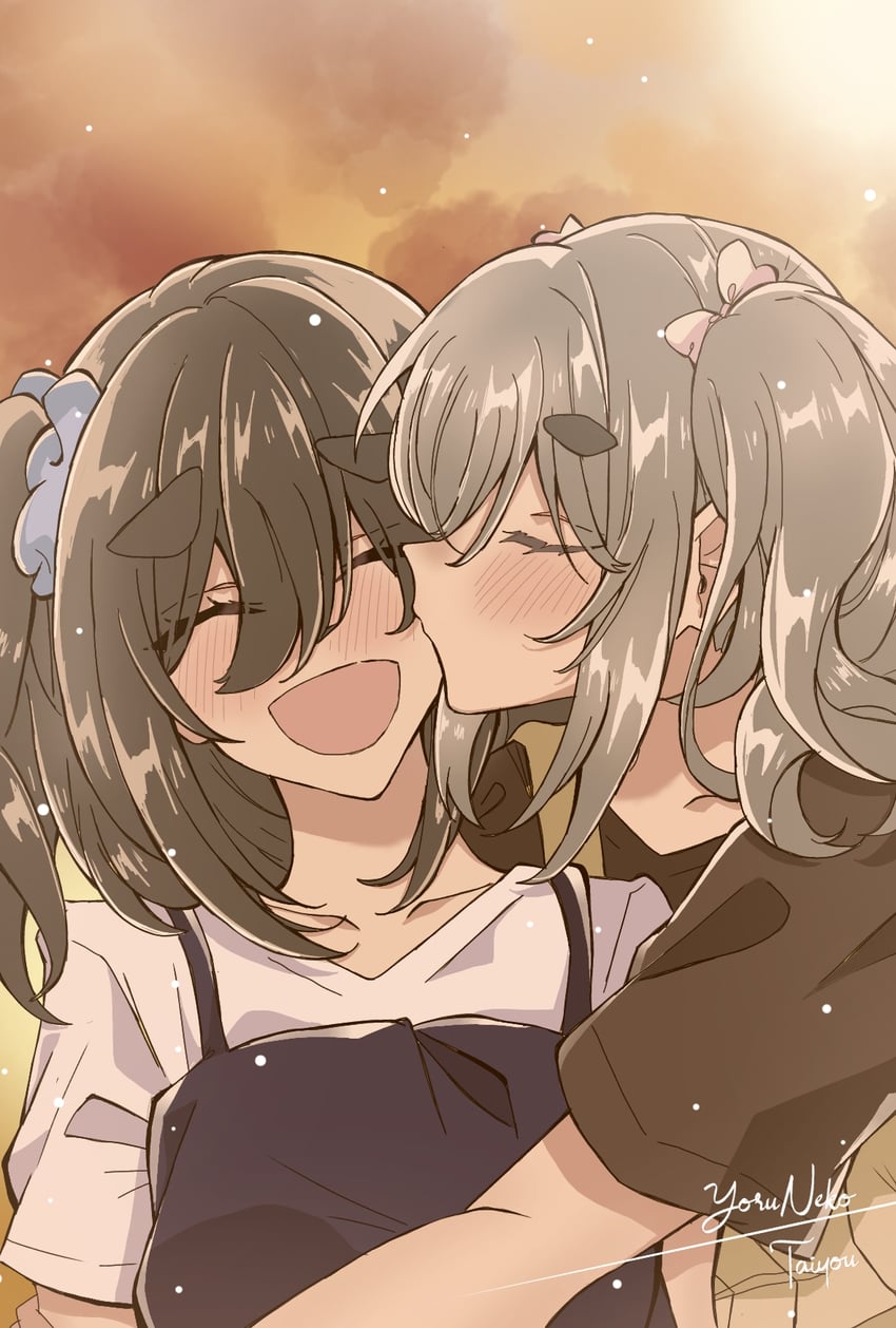 kiriyama an and amamiya satsuki (mono) drawn by yoruneko_(liampadolina)