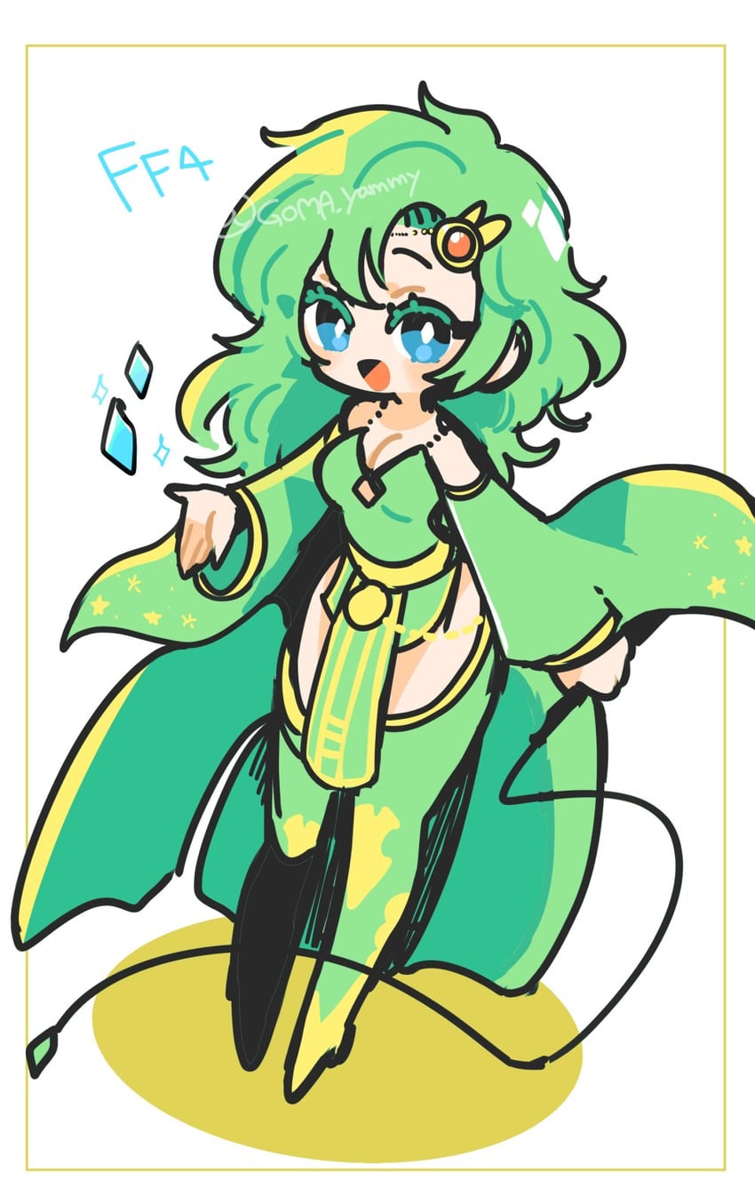 rydia (final fantasy and 1 more) drawn by goma_yammy