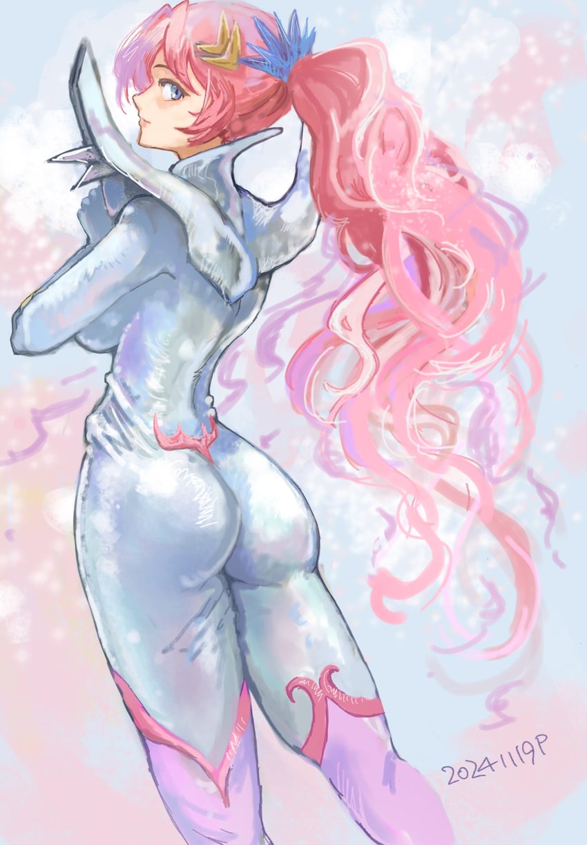 lacus clyne (gundam and 1 more) drawn by okrdisk2000