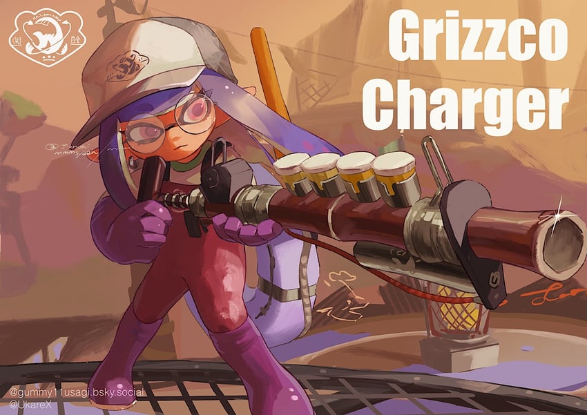 inkling player character and inkling girl (splatoon and 1 more) drawn by totocosakana