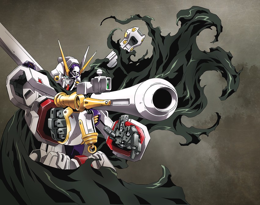 crossbone gundam x-1 (gundam and 1 more) drawn by platin_(alios)