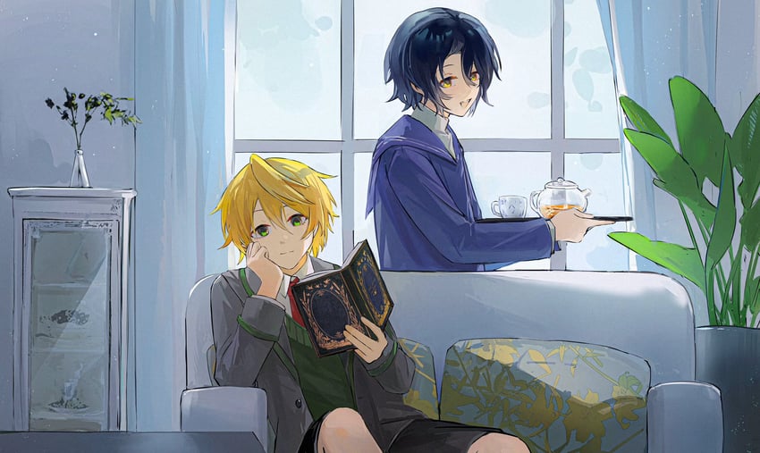 oz vessalius and gilbert nightray (pandora hearts) drawn by xiuning233