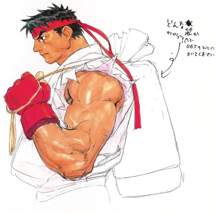 ryu (street fighter and 1 more) drawn by nishimura_kinu