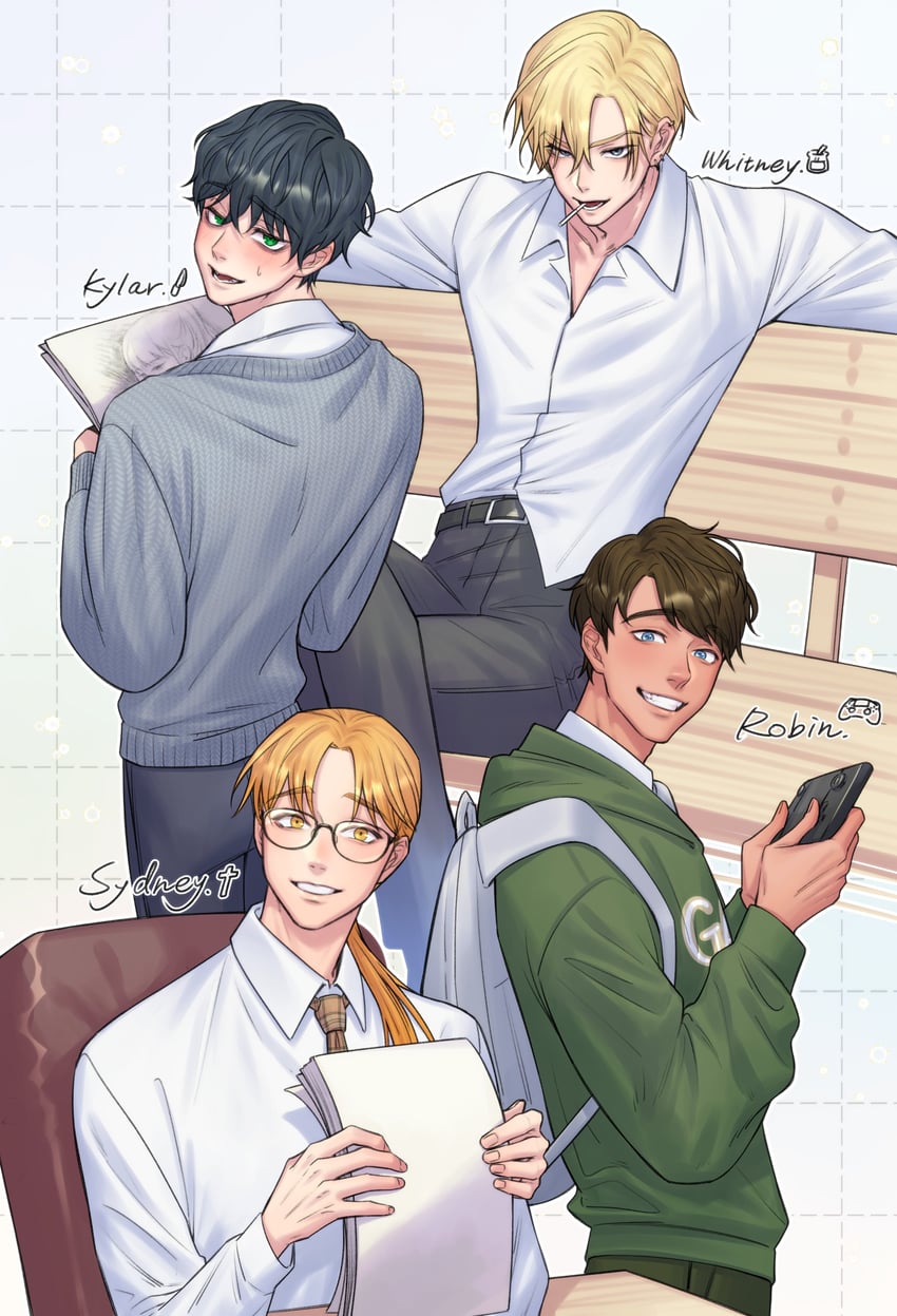 whitney, kylar, sydney, and robin (degrees of lewdity) drawn by boukun927