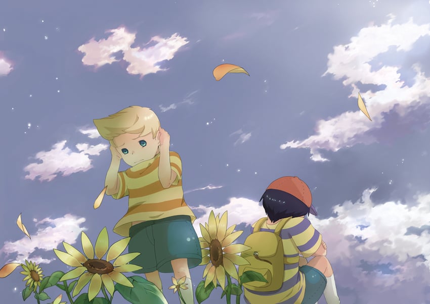 ness and lucas (mother and 2 more) drawn by nikayu
