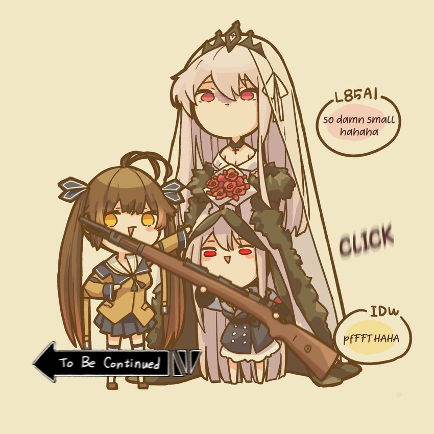 kar98k and m14 (girls' frontline and 1 more) drawn by 28_(282teeth)