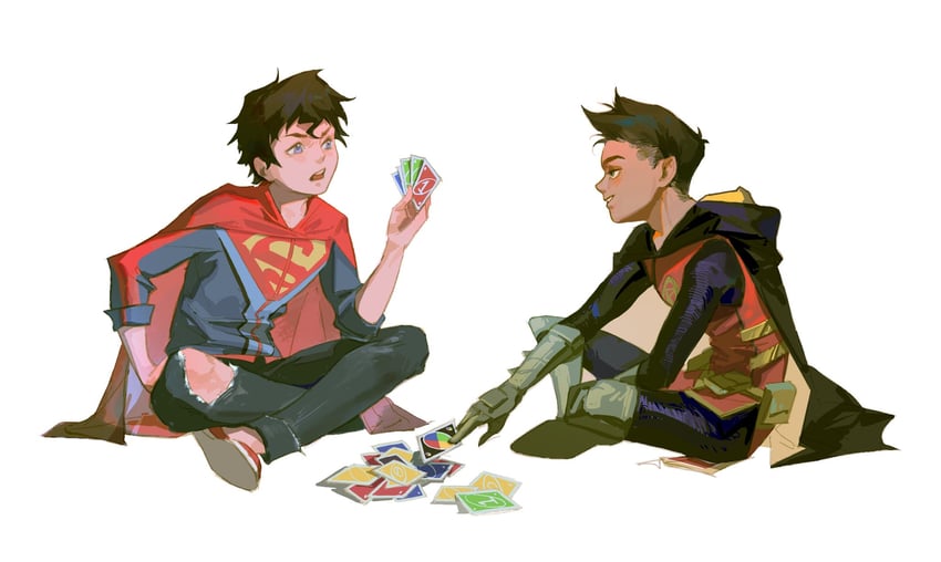 robin, damian wayne, superboy, and jonathan kent (dc comics and 3 more) drawn by wdyean
