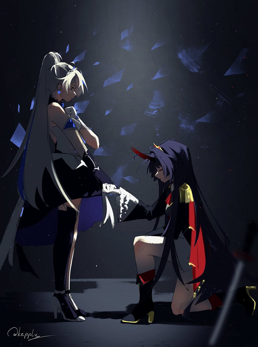 kiana kaslana and raiden mei (honkai and 1 more) drawn by kepplu
