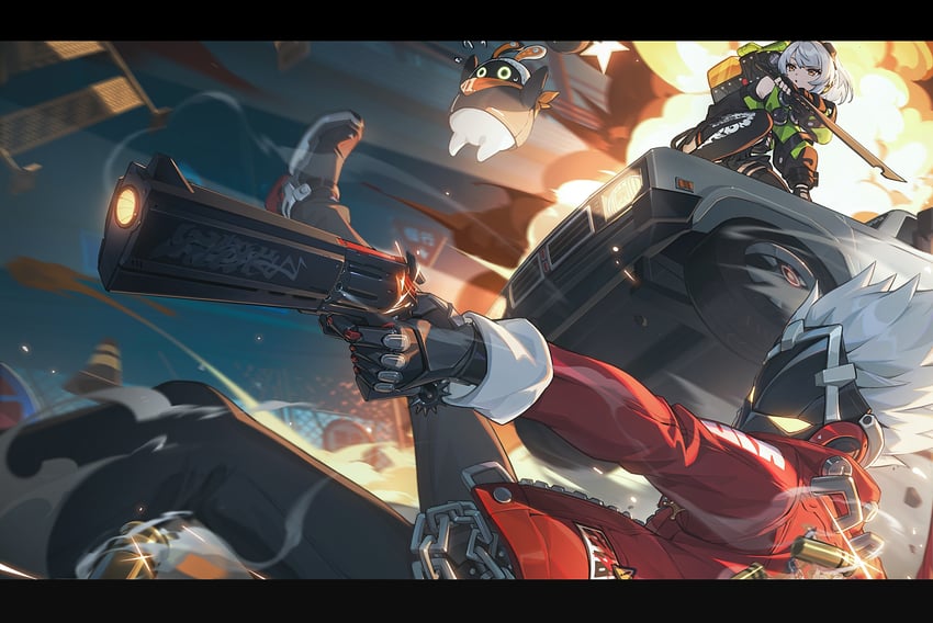eous, anby demara, and billy kid (zenless zone zero) drawn by zhiyan_li