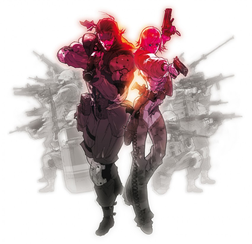 solid snake and teliko friedman (metal gear and 1 more) drawn by masao_tsubasa