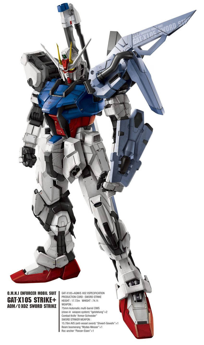 strike gundam and sword strike gundam (gundam and 1 more) drawn by dias_(tajima_kouki)