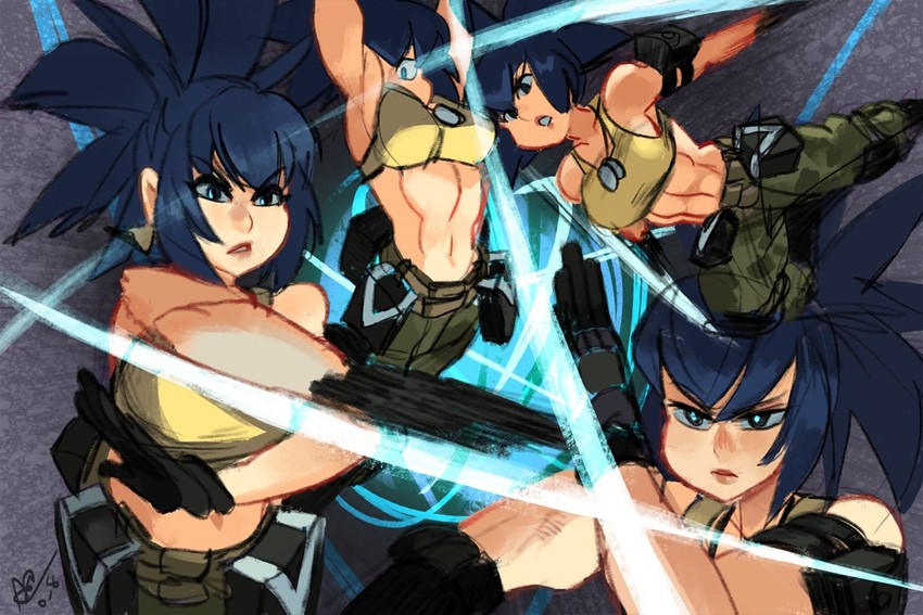 leona heidern (the king of fighters and 1 more) drawn by alex_ahad