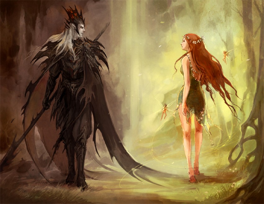 persephone and hades (greek mythology) drawn by sandara