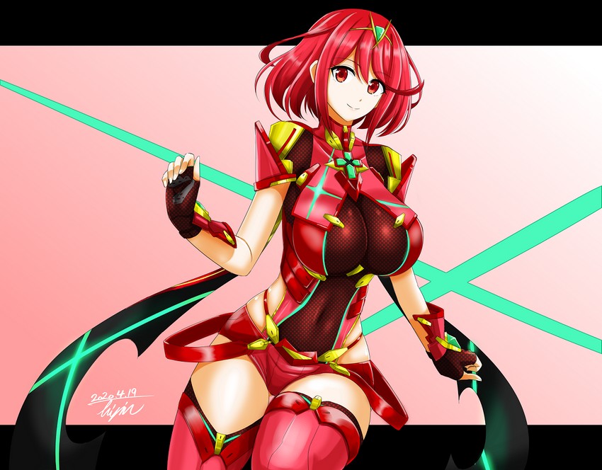 pyra (xenoblade chronicles and 1 more) drawn by hisin